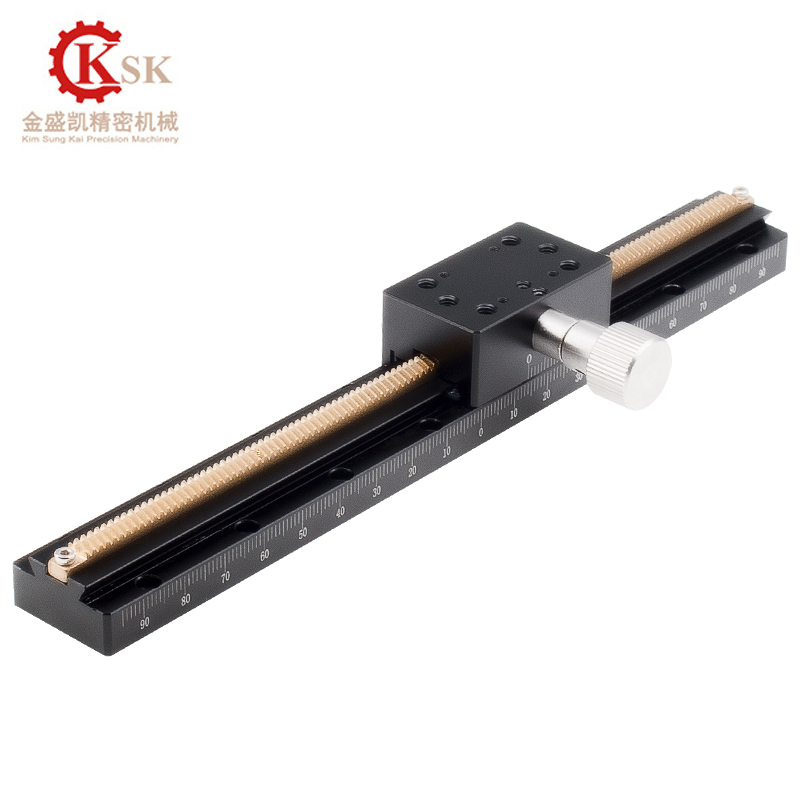 X軸Z軸長(zhǎng)行程燕尾槽齒輪齒條滑臺(tái)LWX40L150手動(dòng)精密位移微調(diào)架